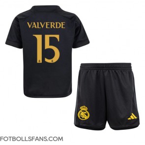 Real Madrid Federico Valverde #15 Replika Tredje Tröja Barn 2023-24 Kortärmad (+ Korta byxor)